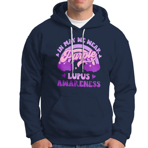 Lupus Awareness Hoodie In May We Wear Purple Lupus Awareness Purple Ribbon Awareness TS02 Navy Printyourwear