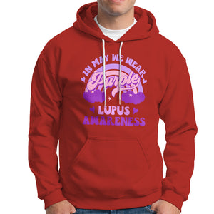 Lupus Awareness Hoodie In May We Wear Purple Lupus Awareness Purple Ribbon Awareness TS02 Red Printyourwear