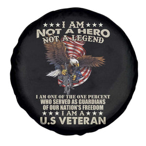 American Veteran Spare Tire Cover I Am Not A Hero Or Legend Bald Eagle TS02 Print Your Wear