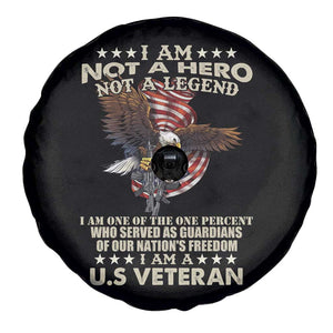 American Veteran Spare Tire Cover I Am Not A Hero Or Legend Bald Eagle TS02 Print Your Wear