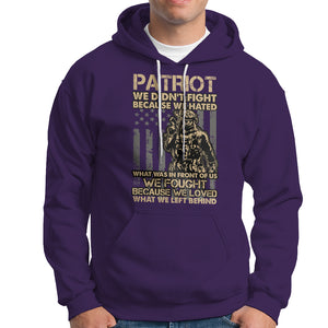 Veteran Hoodie We Fought Because We Love What We Left Behind American Flag Soldier TS02 Printyourwear