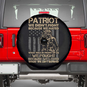 Veteran Spare Tire Cover We Fought Because We Love What We Left Behind American Flag Soldier TS02 Black Print Your Wear
