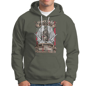Veteran Hoodie Don't Take Freedom For Granted They Fought For It US Flag Memorial Soldier TS02 Printyourwear