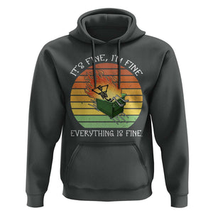 Dumpster Fire Skeleton Hoodie It's Fine I'm Fine Everything Is Fine TS02 Dark Heather Print Your Wear