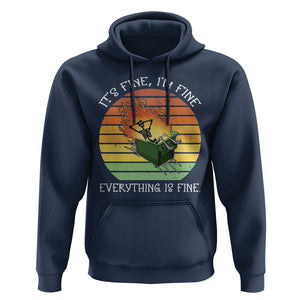 Dumpster Fire Skeleton Hoodie It's Fine I'm Fine Everything Is Fine TS02 Navy Print Your Wear