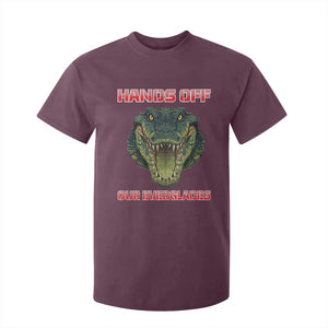Hands Off Our Everglades T Shirt For Kid Fierce Alligator Protest TS02 Maroon Print Your Wear