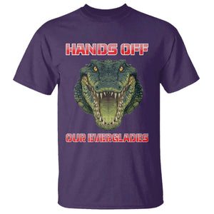 Hands Off Our Everglades T Shirt Fierce Alligator Protest TS02 Purple Print Your Wear