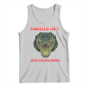 Hands Off Our Everglades Tank Top Fierce Alligator Protest TS02 Ash Print Your Wear