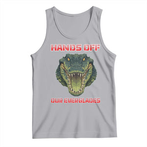 Hands Off Our Everglades Tank Top Fierce Alligator Protest TS02 Athletic Heather Print Your Wear