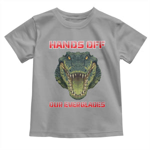 Hands Off Our Everglades Toddler T Shirt Fierce Alligator Protest TS02 Sport Gray Print Your Wear