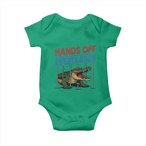Hands Off Everglades Baby Onesie Alligator Protest TS02 Irish Green Print Your Wear