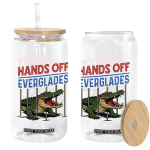 Hands Off Everglades Glass Can Alligator Protest TS02 Print Your Wear