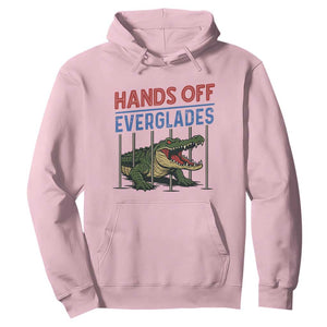 Hands Off Everglades Hoodie Alligator Protest TS02 Light Pink Print Your Wear