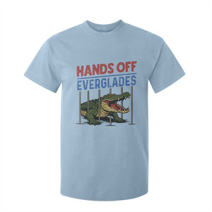 Hands Off Everglades T Shirt For Kid Alligator Protest TS02 Light Blue Print Your Wear