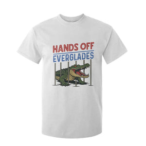 Hands Off Everglades T Shirt For Kid Alligator Protest TS02 White Print Your Wear