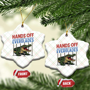 Hands Off Everglades Ceramic Ornament Alligator Protest TS02 Print Your Wear