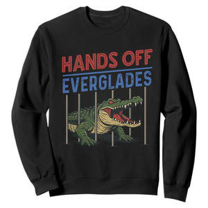 Hands Off Everglades Sweatshirt Alligator Protest TS02 Black Print Your Wear