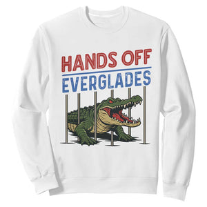 Hands Off Everglades Sweatshirt Alligator Protest TS02 White Print Your Wear