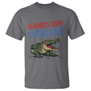 Hands Off Everglades T Shirt Alligator Protest TS02 Charcoal Print Your Wear