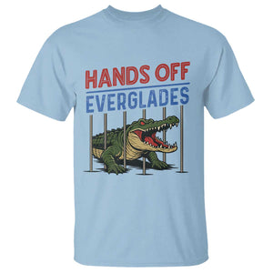 Hands Off Everglades T Shirt Alligator Protest TS02 Light Blue Print Your Wear
