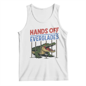 Hands Off Everglades Tank Top Alligator Protest TS02 White Print Your Wear