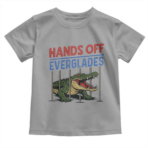 Hands Off Everglades Toddler T Shirt Alligator Protest TS02 Sport Gray Print Your Wear
