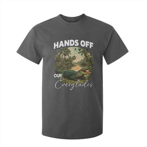 Hands Off Our Everglades T Shirt For Kid Vintage Alligator Swamp TS02 Dark Heather Print Your Wear