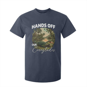 Hands Off Our Everglades T Shirt For Kid Vintage Alligator Swamp TS02 Navy Print Your Wear