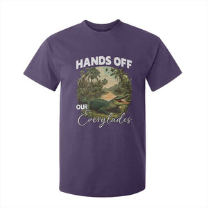 Hands Off Our Everglades T Shirt For Kid Vintage Alligator Swamp TS02 Purple Print Your Wear