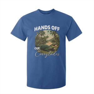 Hands Off Our Everglades T Shirt For Kid Vintage Alligator Swamp TS02 Royal Blue Print Your Wear