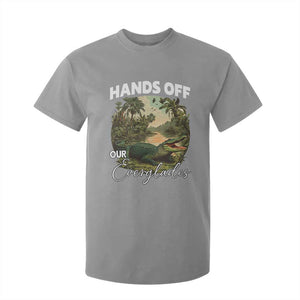 Hands Off Our Everglades T Shirt For Kid Vintage Alligator Swamp TS02 Sport Gray Print Your Wear