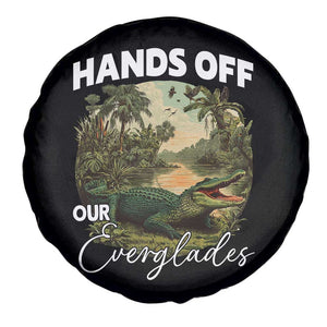 Hands Off Our Everglades Spare Tire Cover Vintage Alligator Swamp TS02 Print Your Wear