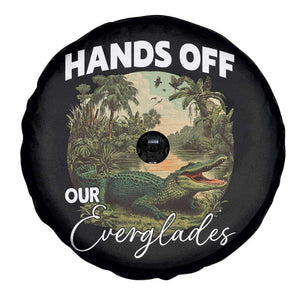 Hands Off Our Everglades Spare Tire Cover Vintage Alligator Swamp TS02 Print Your Wear