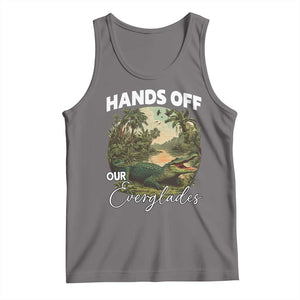 Hands Off Our Everglades Tank Top Vintage Alligator Swamp TS02 Deep Heather Print Your Wear