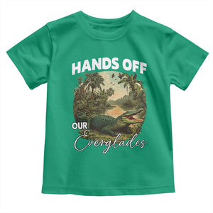 Hands Off Our Everglades Toddler T Shirt Vintage Alligator Swamp TS02 Irish Green Print Your Wear