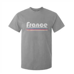 Vintage France Flag Distressed Retro Graphic T Shirt For Kid Patriotic French Heritage Pride Gift TS02 Sport Gray Print Your Wear