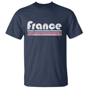 Vintage France Flag Distressed Retro Graphic T Shirt Patriotic French Heritage Pride Gift TS02 Navy Print Your Wear