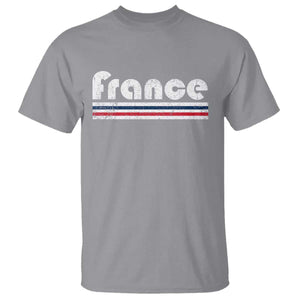 Vintage France Flag Distressed Retro Graphic T Shirt Patriotic French Heritage Pride Gift TS02 Sport Gray Print Your Wear