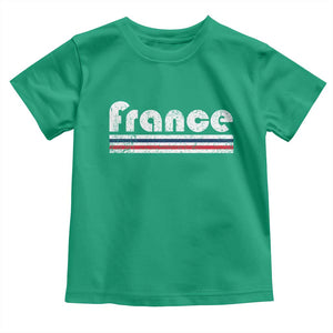 Vintage France Flag Distressed Retro Graphic Toddler T Shirt Patriotic French Heritage Pride Gift TS02 Irish Green Print Your Wear