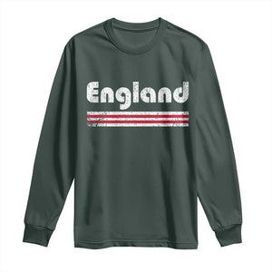 Vintage England Retro Distressed Graphic Long Sleeve Shirt Patriotic English Heritage Pride Souvenir TS02 Dark Forest Green Print Your Wear