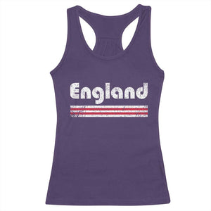 Vintage England Retro Distressed Graphic Racerback Tank Top Patriotic English Heritage Pride Souvenir TS02 Purple Print Your Wear