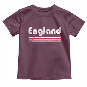 Vintage England Retro Distressed Graphic Toddler T Shirt Patriotic English Heritage Pride Souvenir TS02 Maroon Print Your Wear