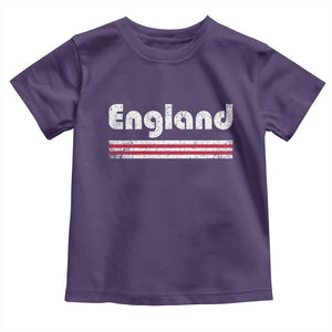 Vintage England Retro Distressed Graphic Toddler T Shirt Patriotic English Heritage Pride Souvenir TS02 Purple Print Your Wear