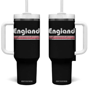 Vintage England Retro Distressed Graphic Tumbler With Handle Patriotic English Heritage Pride Souvenir TS02 One Size: 40 oz Black Print Your Wear