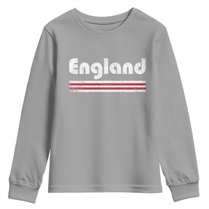 Vintage England Retro Distressed Graphic Youth Sweatshirt Patriotic English Heritage Pride Souvenir TS02 Sport Gray Print Your Wear
