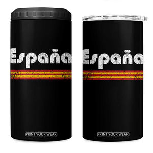Vintage Espana Espanol Retro Distressed Graphic 4 in 1 Can Cooler Tumbler Patriotic Spanish Spain Flag Heritage Pride Souvenir TS02 One Size: 16 oz Black Print Your Wear