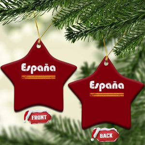Vintage Espana Espanol Retro Distressed Graphic Ceramic Ornament Patriotic Spanish Spain Flag Heritage Pride Souvenir TS02 Print Your Wear
