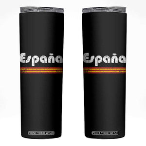 Vintage Espana Espanol Retro Distressed Graphic Skinny Tumbler Patriotic Spanish Spain Flag Heritage Pride Souvenir TS02 Black Print Your Wear