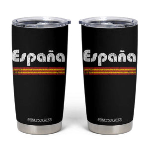 Vintage Espana Espanol Retro Distressed Graphic Tumbler Cup Patriotic Spanish Spain Flag Heritage Pride Souvenir TS02 Black Print Your Wear