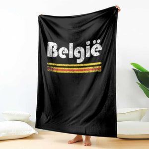 Retro Belgie Belgium Flag Distressed Graphic in Dutch Throw Blanket Proud Belgian Heritage and Country Roots Pride Gift TS02 Print Your Wear